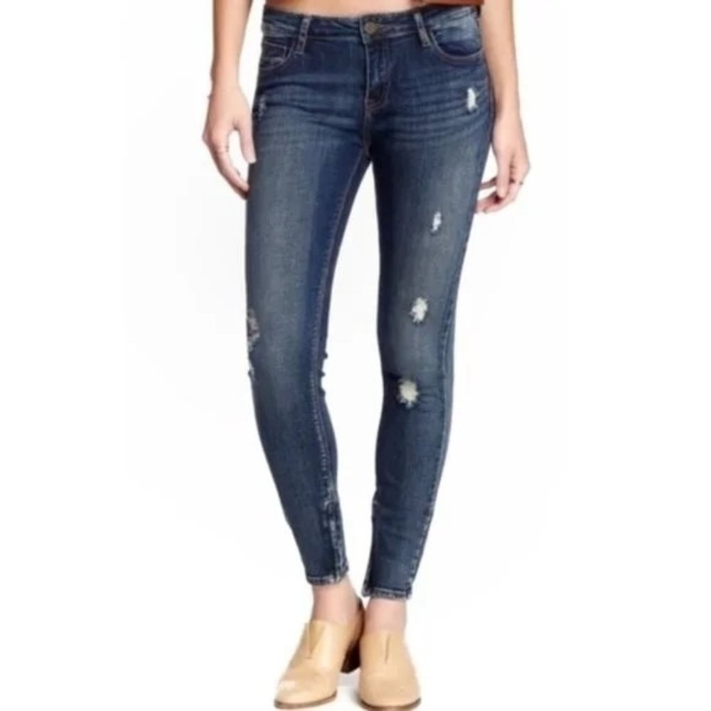 Pistola‎ Women's Zipper Ankle Distressed Y2K Skinny Jeans Size 31
